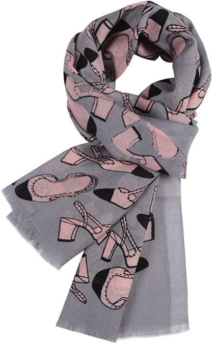 WAMSOFT 100% Pure Wool Scarf, Thick Long Plaid Scarf Winter Tartan Scarves for Men Women… Apparel & Accessories > Clothing Accessories > Scarves & Shawls WAMSOFT Z High-heeled# Pink/Grey  