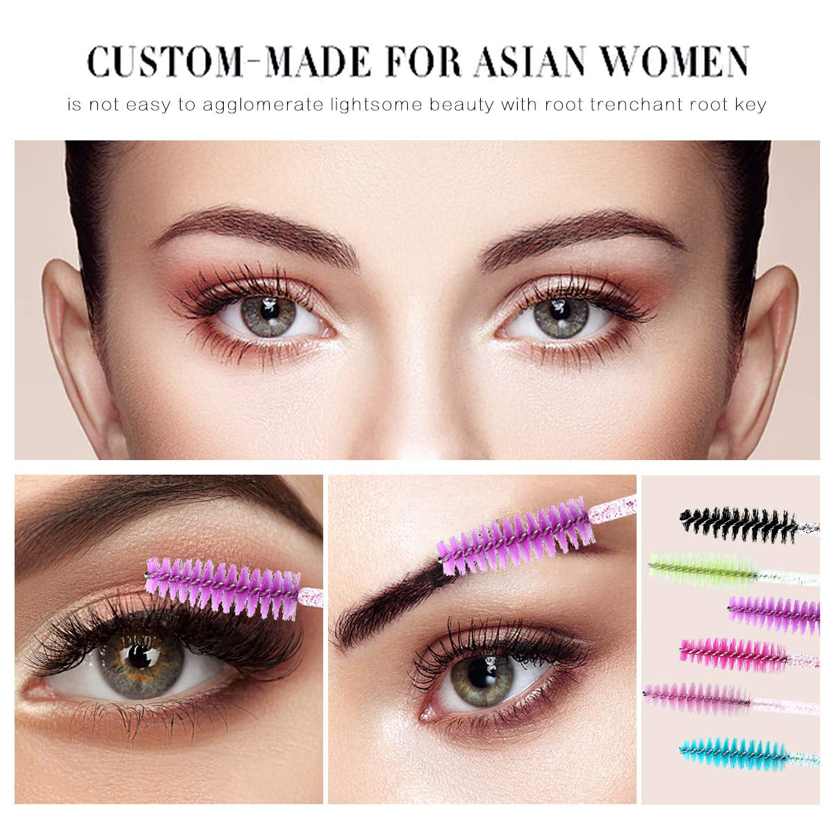 Elisel 300 PCS Disposable Mascara Brushes Crystal Eyelash Brushes Mascara Wands Applicator Eyelash Extensions Makeup Tools Eyebrow Brush (Crystal Multicolor) Health & Beauty > Personal Care > Cosmetics > Cosmetic Tools > Makeup Tools Elisel   