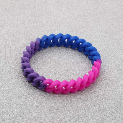 CHOORO LGBT Bracelet Gay Pride Bracelets Rainbow Silicone Rubber Wristbands LGBTQ Jewelry Gay Pride Gifts Apparel & Accessories > Jewelry > Bracelets CHOORO   