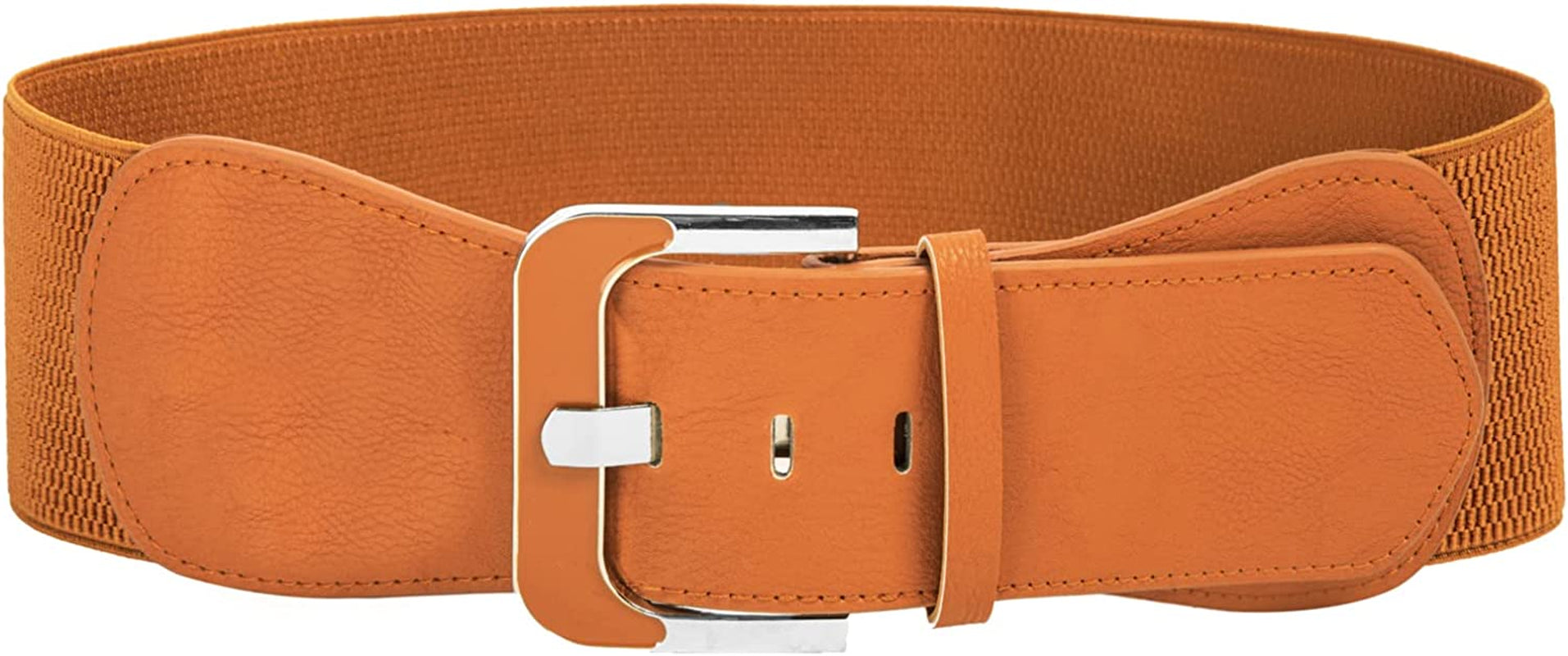 GRACE KARIN Women'S PU Leather Wide Waist Belt for Dress Decorative Cinch Belt Single Prong Buckle Elastic Waist Belts Apparel & Accessories > Clothing Accessories > Belts GRACE KARIN Brown Large 