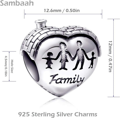Sambaah Family Charm Sterling Silver Nana Charm Enamel Charm for Pandora Style Bracelets Apparel & Accessories > Jewelry > Bracelets Sambaah   