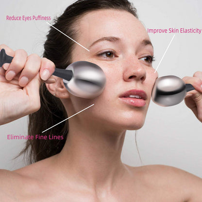 Ice Globes Facial Skin Care Freeze Tools for Women Face & Eyes, Stainless Steel Face Beauty Cryo Sticks Roller with Storage Case, Christmas/Valentines Day Gift Health & Beauty > Personal Care > Cosmetics > Cosmetic Tools > Skin Care Tools pfefe   
