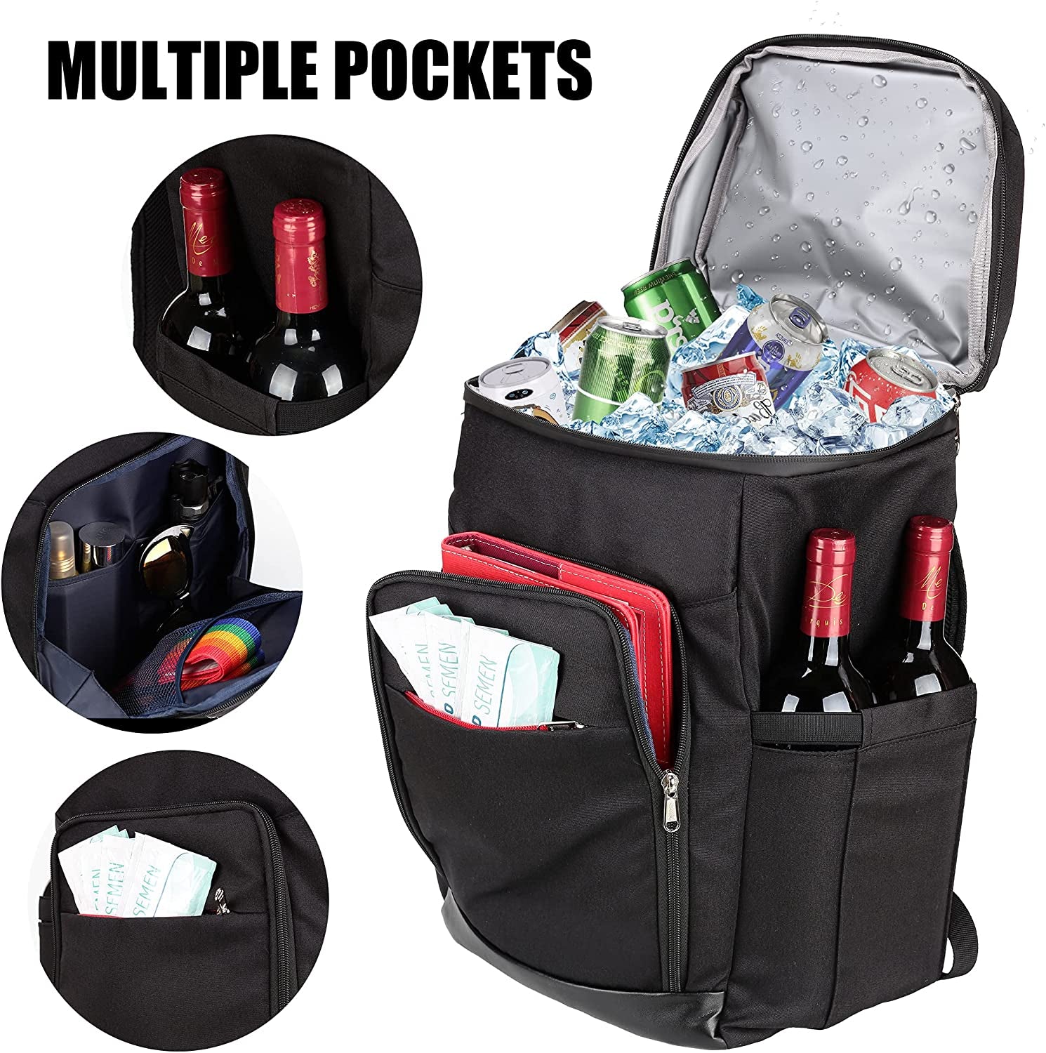 SARHLIO Insulated Cooler Backpack 27 Cans Leakproof Cooler Bag for Men Women Lightweight Soft Backpack Cooler with Bottle Opener for Picnic Work Lunch Hiking Camping Beach Park Day Trips(Bpk05C) Apparel & Accessories > Jewelry > Bracelets SARHLIO   