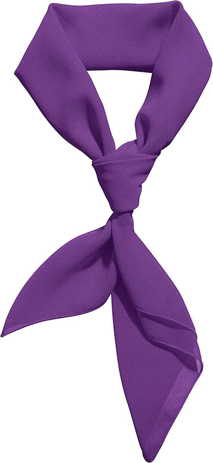 Chiffon Scarf Ribbon Neck Scarf Square Handkerchief 23"X23" 26"X26" 30"X30" Apparel & Accessories > Clothing Accessories > Bandanas & Headties Comsite Purple 23"x23" 