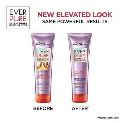 L'Oreal Paris Hair Care Everpure Sulfate Free Frizz Defy Conditioner, with Marula Oil, 2 Count (8.5 Fl; Oz Each) (Packaging May Vary) Health & Beauty > Personal Care > Hair Care L'Oreal Paris   