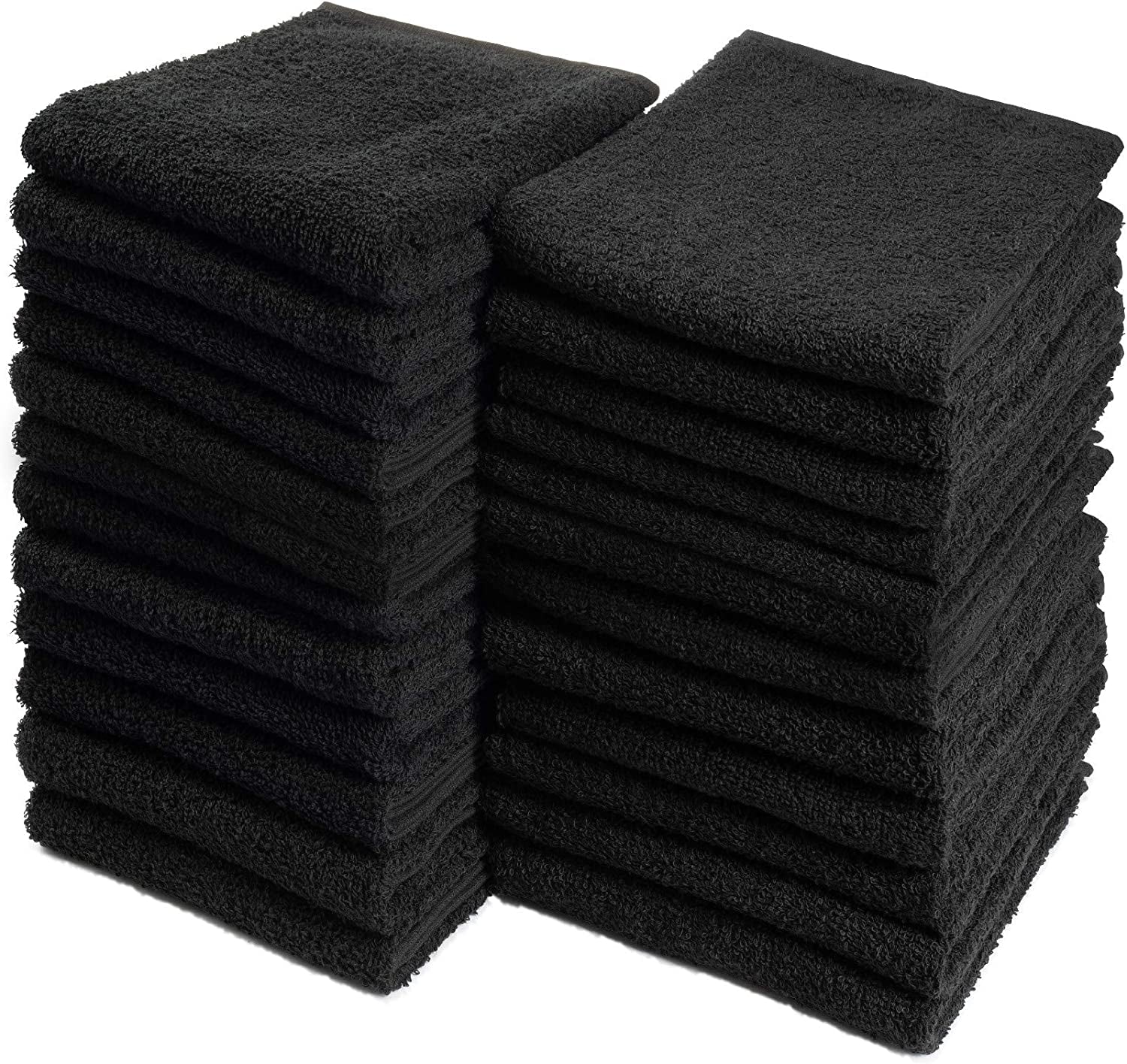 Groko Textiles Black Bleach Proof Towels Set, 24 Pack 100% Cotton 16" X 27" Color Safe, Stain Resistant, Quick Drying Towels for Beauty, Hair and Nail Salon, Gym, Spa and Home Hair Care Health & Beauty > Personal Care > Hair Care Groko Textiles 48 Pack  