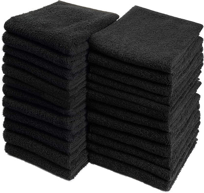 Groko Textiles Black Bleach Proof Towels Set, 24 Pack 100% Cotton 16" X 27" Color Safe, Stain Resistant, Quick Drying Towels for Beauty, Hair and Nail Salon, Gym, Spa and Home Hair Care Health & Beauty > Personal Care > Hair Care Groko Textiles 48 Pack  
