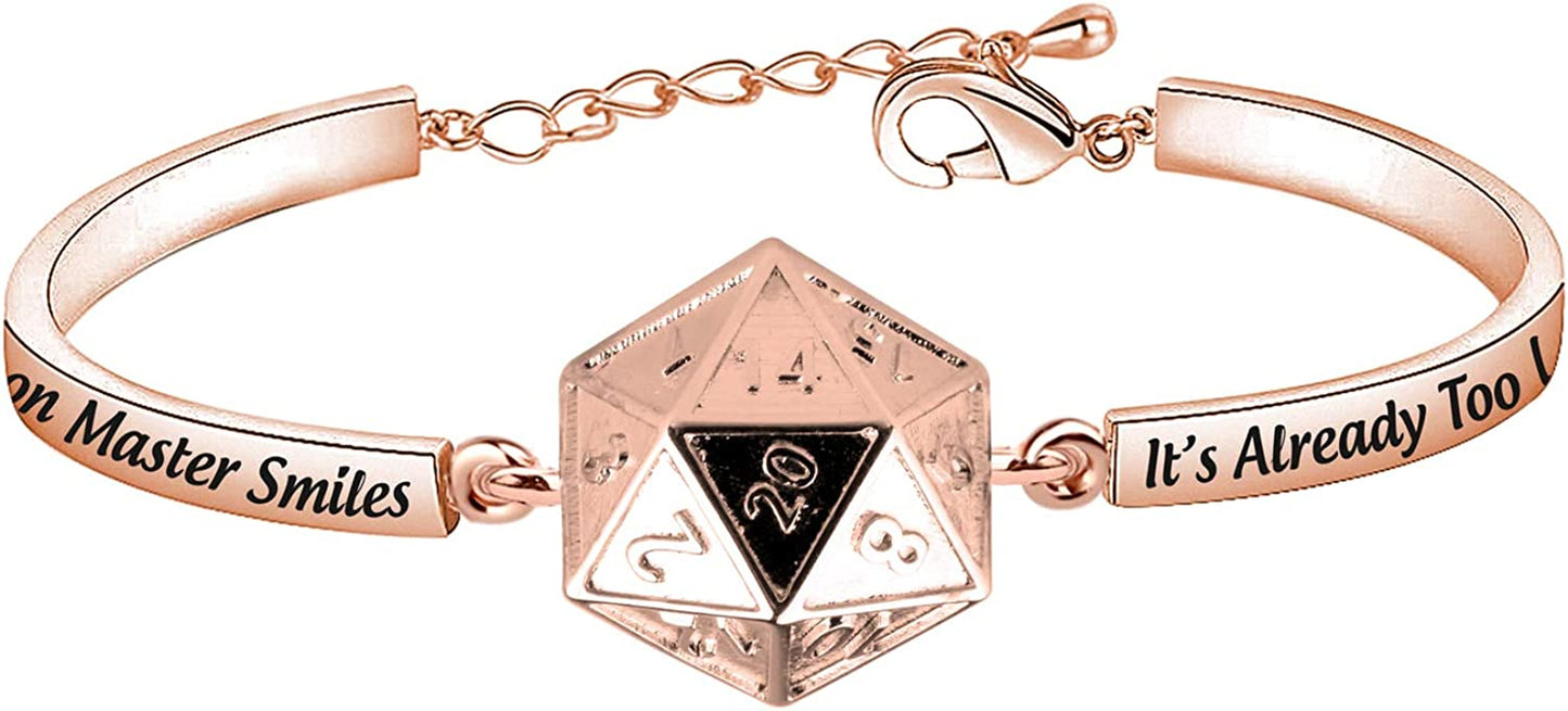 ENSIANTH When the Dungeon Master Smiles It'S Already Too Late Keychain Dungeon Gift Funny DND Gifts Apparel & Accessories > Jewelry > Necklaces ENSIANTH Rg-bracelet  