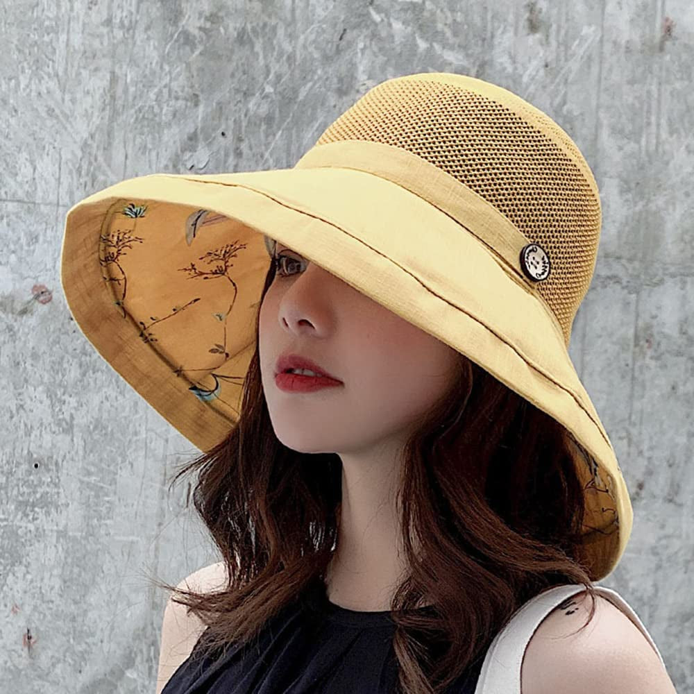 Women'S Mesh Sun Hats Summer UV Protection Wide Brim Beach Fishing Cap Apparel & Accessories > Clothing Accessories > Hats Mookyun   