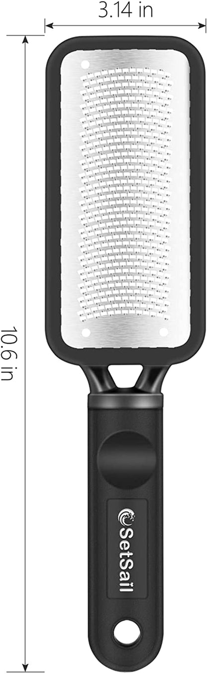 Setsail Foot File Callus Remover Metal Surface Foot Scrubber Premium Stainless Steel Pedicure Tools Can Be Used on Both Wet and Dry Feet, Foot Scraper for Dead Skin Foot Care Health & Beauty > Personal Care > Foot Care SetSail   