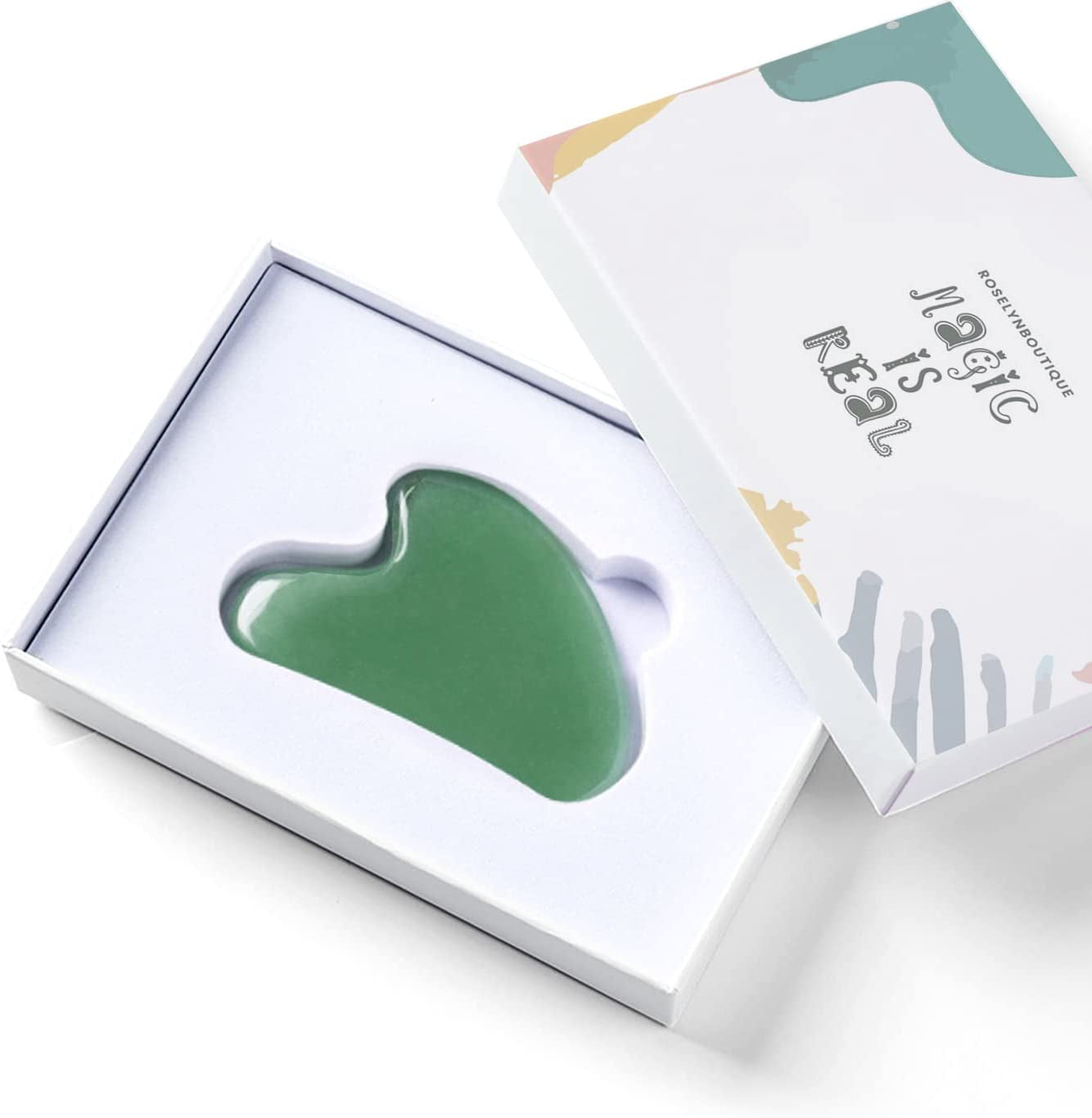 Gua Sha Facial Tools Healing Crystal - Self Care Gifts for Women Skin Care Tools Natural Massager for Skincare Face Body Relieve Muscle Tensions Reduce Puffiness (Rose Quartz) Health & Beauty > Personal Care > Cosmetics > Cosmetic Tools > Skin Care Tools ROSELYNBOUTIQUE Nephrite  