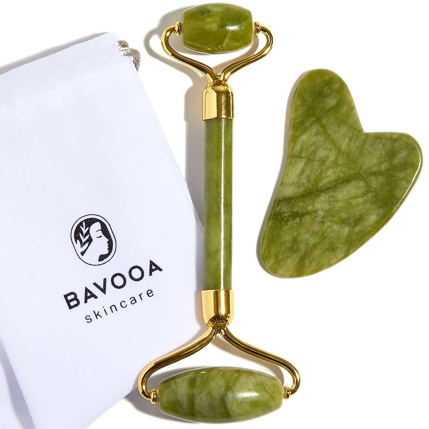 Jade Roller and Gua Sha - Spa Grade Face Roller Massager and Gua Sha Massage Tool Set. 100% Authentic Jade Stone. Reduces Puffiness, Wrinkles and Reveals Your Natural Glow Health & Beauty > Personal Care > Cosmetics > Cosmetic Tools > Skin Care Tools R.E.M Spring   