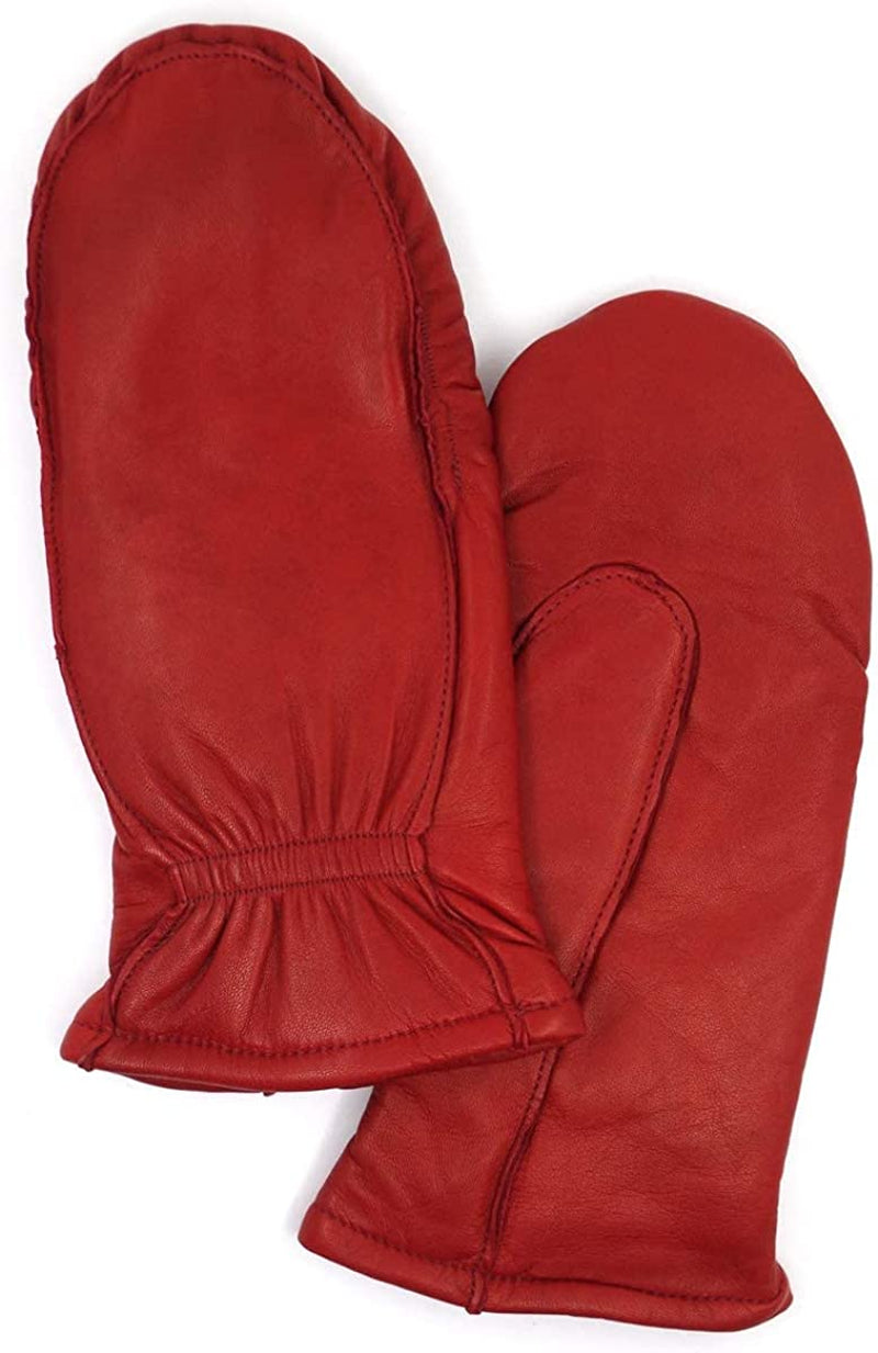 Harssidanzar Womens and Kids Lambskin Leather Winter Mittens Thermolite Lined with Finger Liners Apparel & Accessories > Clothing Accessories > Gloves & Mittens KYLIE MAX   