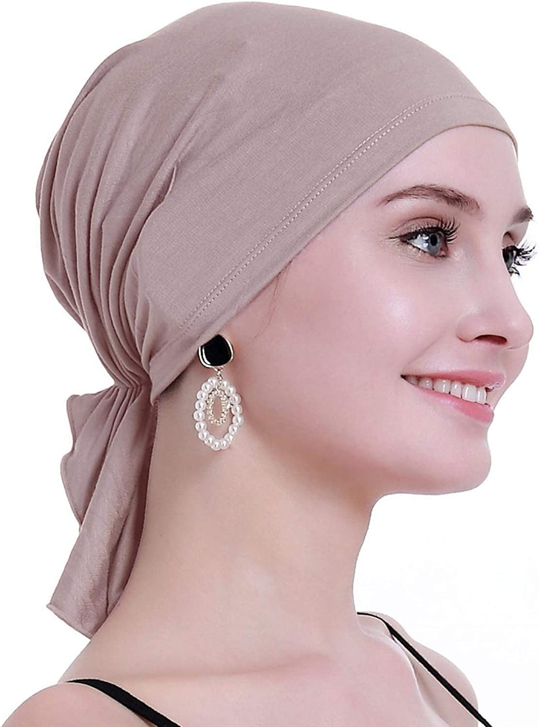 Osvyo Bamboo Chemo Headscarf for Women Hair Loss - Cancer Slip on Headwear Turbans Sealed Packaging Apparel & Accessories > Clothing Accessories > Headwear osvyo Bamboo Pale Mauve. One Size 