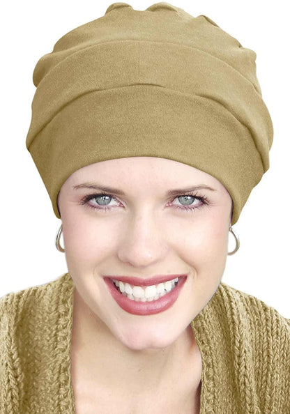 Headcovers Unlimited Three Seam Turban - 100% Cotton Hat Apparel & Accessories > Clothing Accessories > Headwear Headcovers Unlimited Khaki One Size 