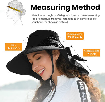 Toppers Womens Mens Sun Hat Rollable UPF 50+ Wide Brim Gardening Hat with Neck Flap Apparel & Accessories > Clothing Accessories > Hats Toppers   