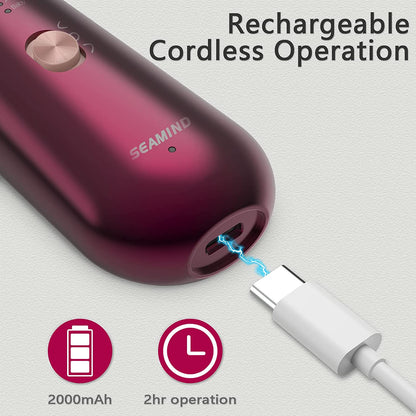 Professional Manicure Pedicure Set, Cordless Electric Nail File Kit, Rechargeable Nail Grinder for Thick Nails, 5 Speeds Hand Foot Nail Care Trimmer Buffer Tools Health & Beauty > Personal Care > Foot Care SEAMIND   