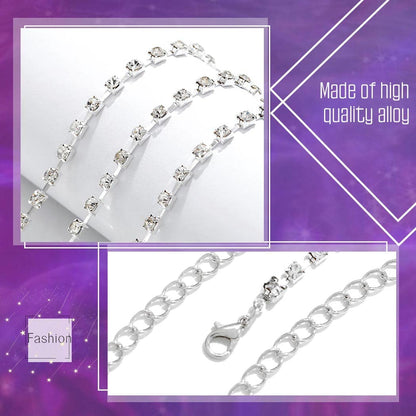 Rhinestone Layered Body Chain Sliver Sexy Crystal Metal Belly Waist Chains Evening Rave Nightclub Multilayered Adjustable Body Accessories Jewelry for Women(3Pcs) Apparel & Accessories > Jewelry > Body Jewelry Generic   
