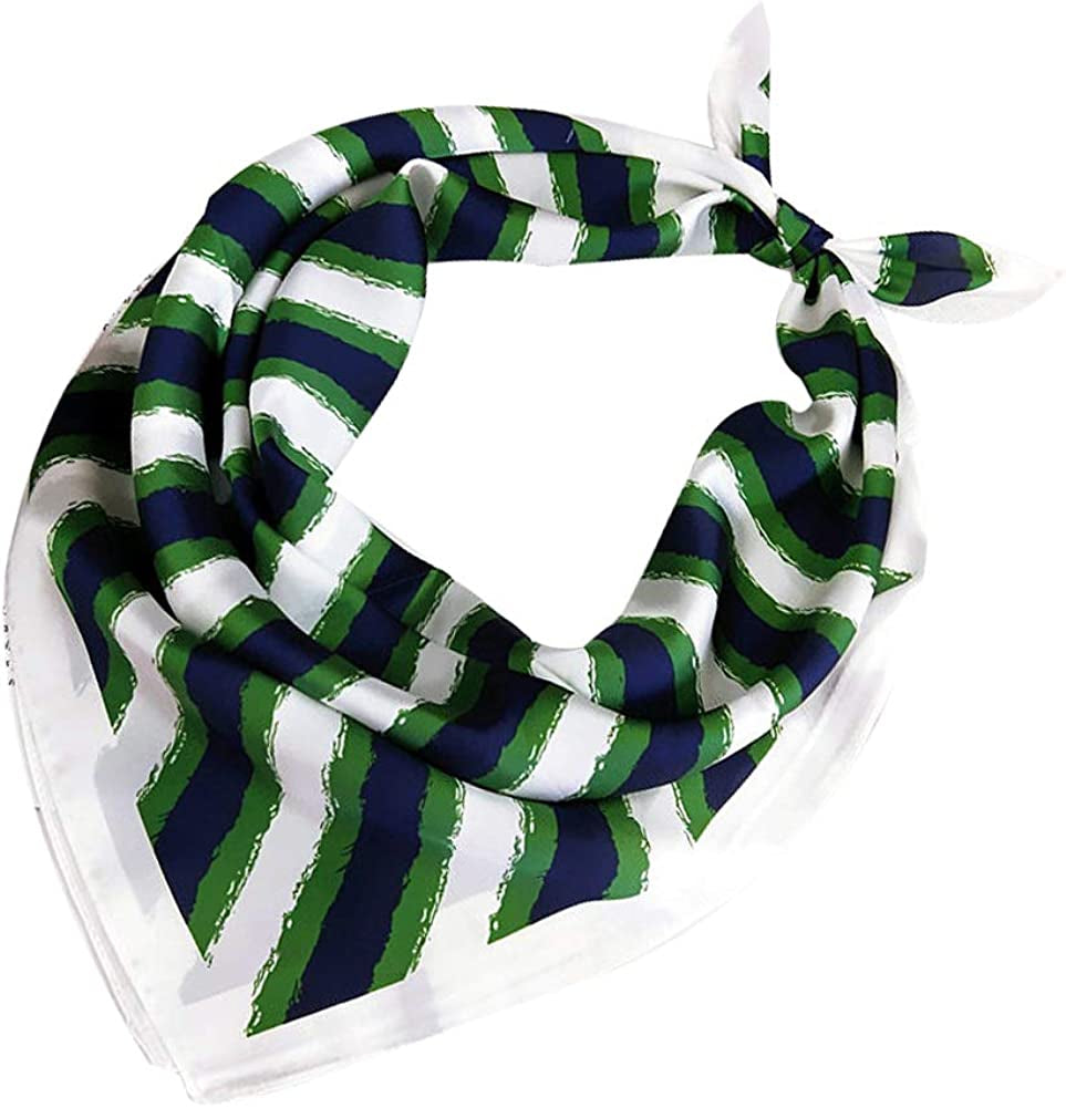 Women'S Fashion Soft Large Satin Square Chiffon Polyester Scarf Set Head Neck Multiuse Solid Colors Available Apparel & Accessories > Clothing Accessories > Bandanas & Headties Persmileful Green Navy  