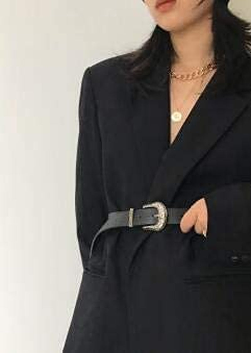 Western-Leather-Belts-Women Vintage Waist-Belts with Hollow Out Flower Buckle Apparel & Accessories > Clothing Accessories > Belts INOGIH   
