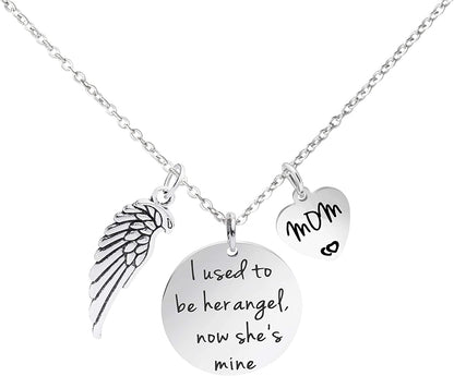 Awegift Memorial Jewelry Remembrance Loss of Mom Dad Father Mother Necklace Bracelet Sympathy Gift Apparel & Accessories > Jewelry > Bracelets Awegift Memorial Mom necklace  
