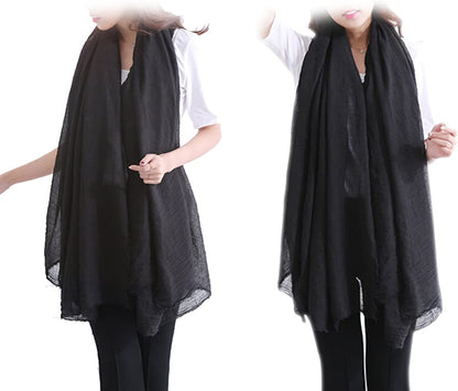 Iristide Women Summer Scarfs Large Long Lightweight Linen Beach Gauze Shawl Wrap 75”×43” Apparel & Accessories > Clothing Accessories > Scarves & Shawls Iristide   