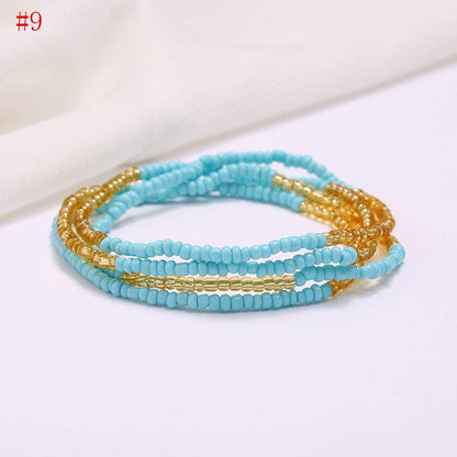 Waist Bead Chains Boho Beads Waist Chains，African Waist Bead Body Chain，Summer Jewelry Waist Bead Set，Elastic Colorful Beaded Belly Chain，Beach Bikini Belly Chains for Women and Girls. Apparel & Accessories > Jewelry > Body Jewelry weile   
