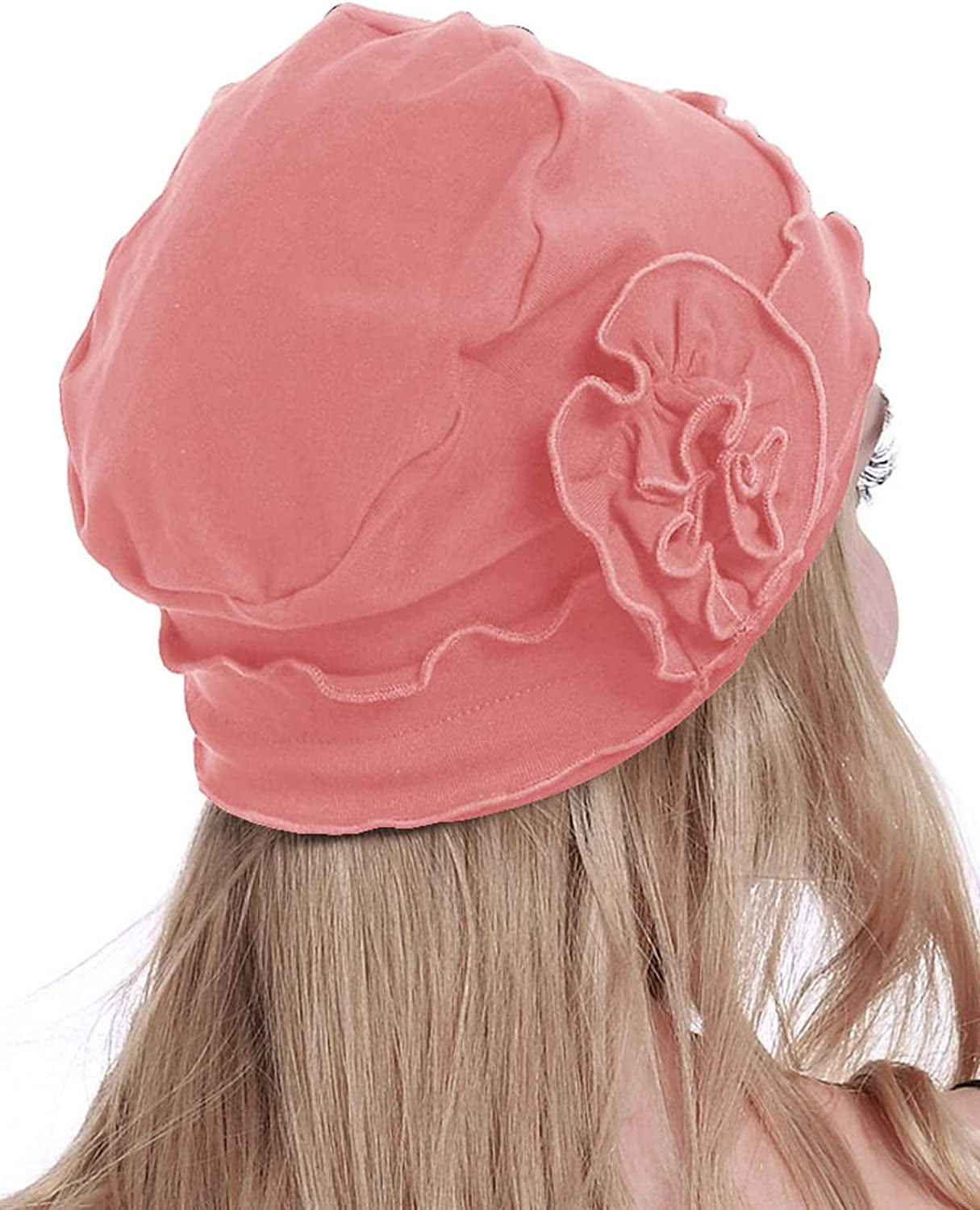 Osvyo Chemo Headwear Turban Cap for Women - Cancer Beanie Hair Loss Sealed Packaging Apparel & Accessories > Clothing Accessories > Headwear osvyo Cotton Hot Pink One Size 