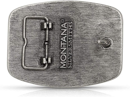 Montana Silversmiths 2Nd Amendment Series Attitude Western Belt Buckle (Defending Freedom USA - Tri Color) Apparel & Accessories > Clothing Accessories > Belt Buckles Montana Silversmiths   