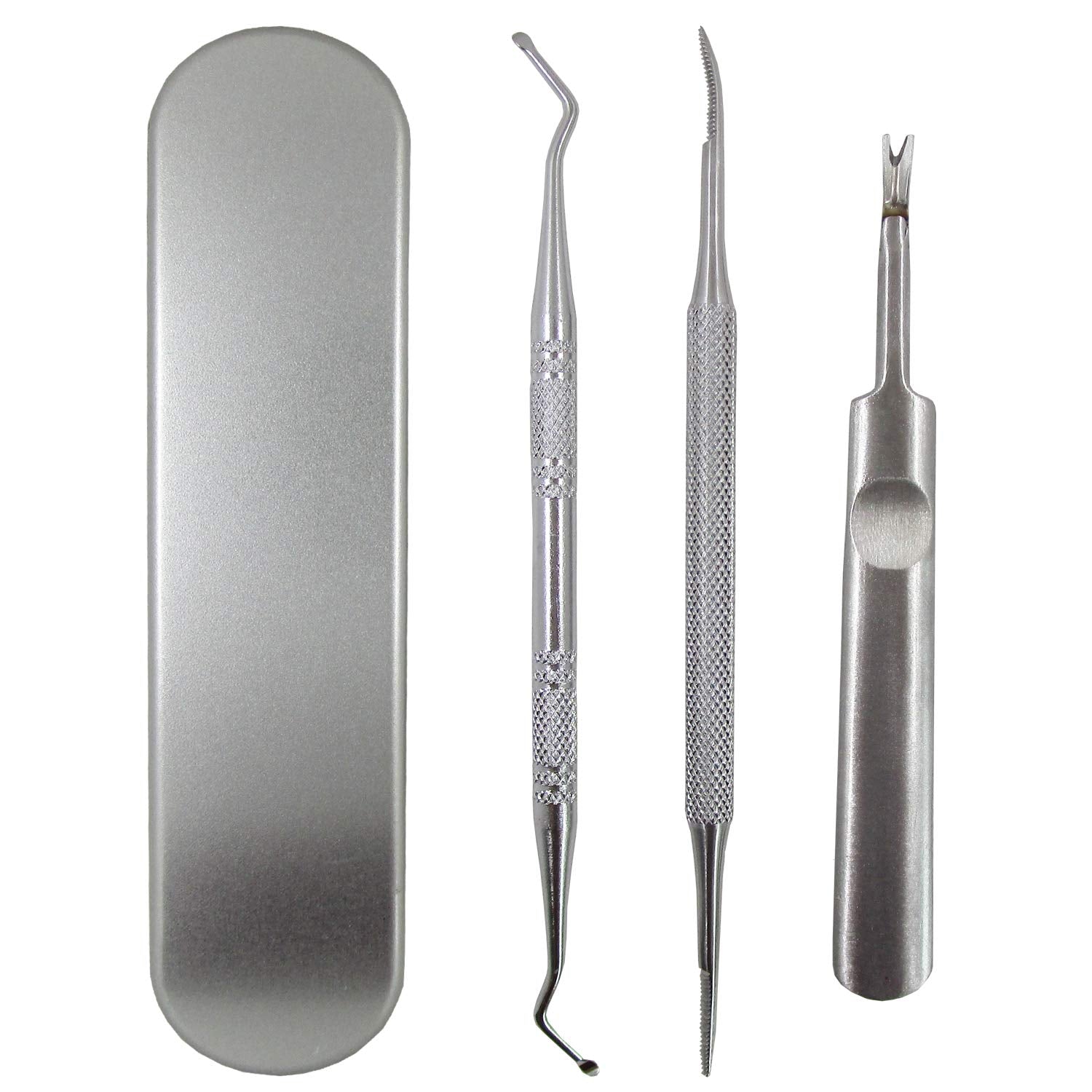 Ingrown Toenail Treatment Tool Ingrown Toenail File Cuticle Removal Pedicure Manicure Set Foot Care Kits Cuticle Fork Pusher Double Headed Toenail Groove Cleaner (Life017I) Health & Beauty > Personal Care > Foot Care Lifextol   