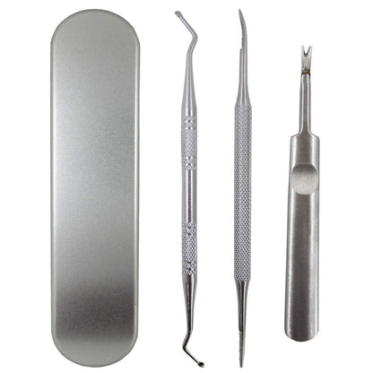 Ingrown Toenail Treatment Tool Ingrown Toenail File Cuticle Removal Pedicure Manicure Set Foot Care Kits Cuticle Fork Pusher Double Headed Toenail Groove Cleaner (Life017I) Health & Beauty > Personal Care > Foot Care Lifextol   