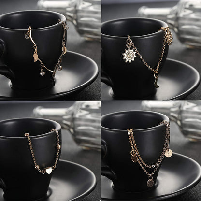 LOYALLOOK 20Pcs Ankle Bracelets for Women Adjustable Beach Anklet Set Star Heart Turtle Infinite Anklets Apparel & Accessories > Jewelry > Anklets LOYALLOOK   