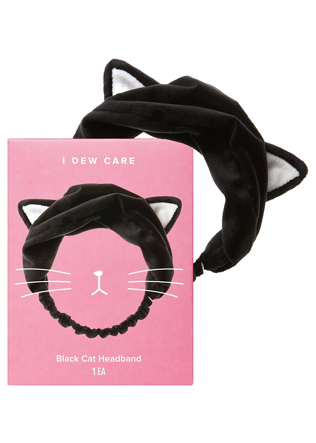 I Dew Care Face Wash Headband - Pink Tiara | Spa, Soft, Cute for Makeup, Shower, Teen, Girls Stuff, Princess Style, 1 Count Health & Beauty > Personal Care > Hair Care I DEW CARE Black Cat  