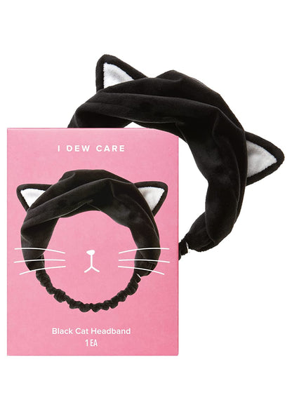 I Dew Care Face Wash Headband - Pink Tiara | Spa, Soft, Cute for Makeup, Shower, Teen, Girls Stuff, Princess Style, 1 Count Health & Beauty > Personal Care > Hair Care I DEW CARE Black Cat  