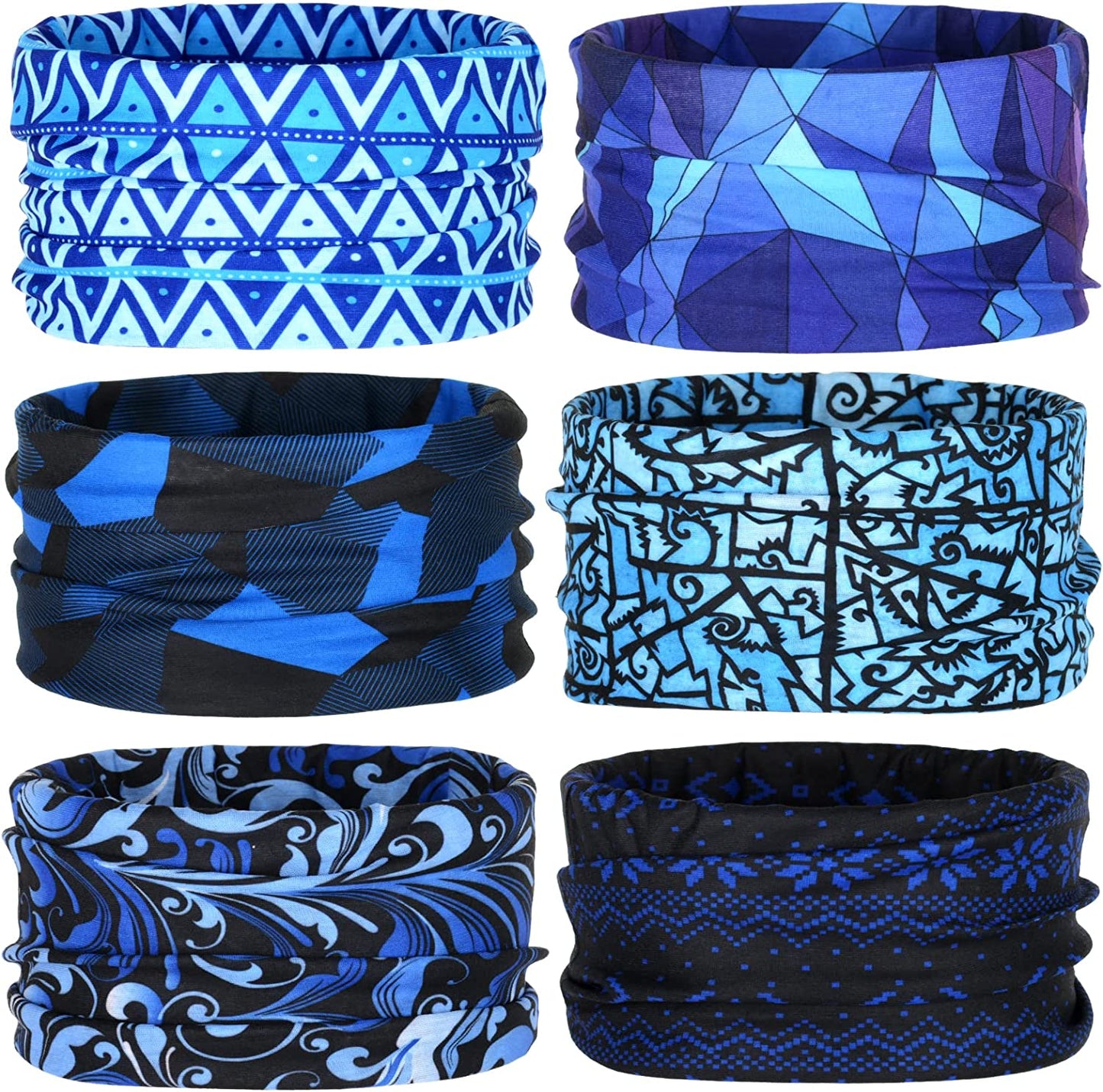 Headwear, Head Wrap, Neck Gaiter, Headband, Fishing Mask, Magic Scarf Face Bandana Mask Neck Tube Balaclava for Sport Apparel & Accessories > Clothing Accessories > Headwear NEXTOUR A-blue 3  