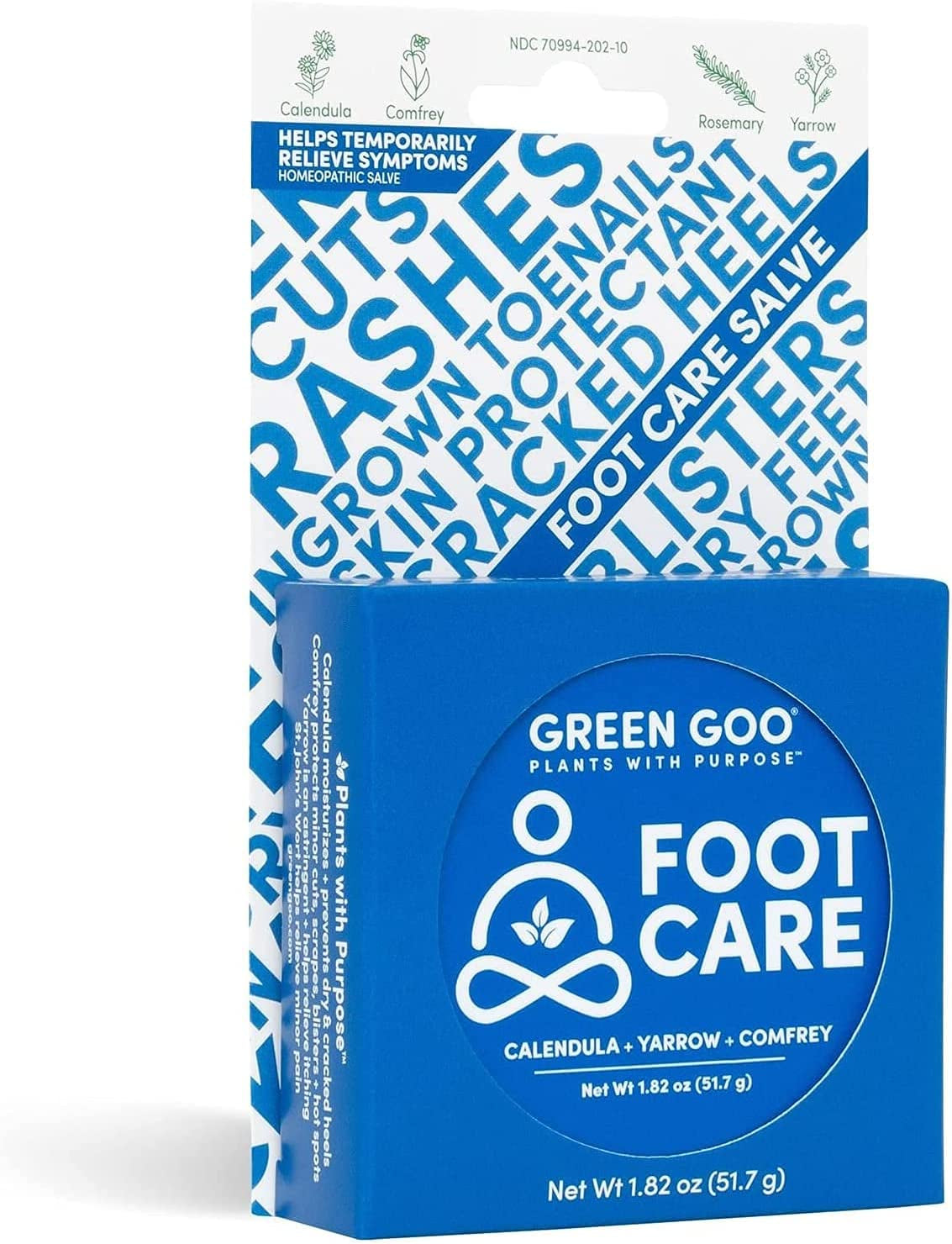 Green Goo Natural Skin Care Salve, Foot Care, 1.82 Ounce Large Tin Health & Beauty > Personal Care > Foot Care Green Goo   
