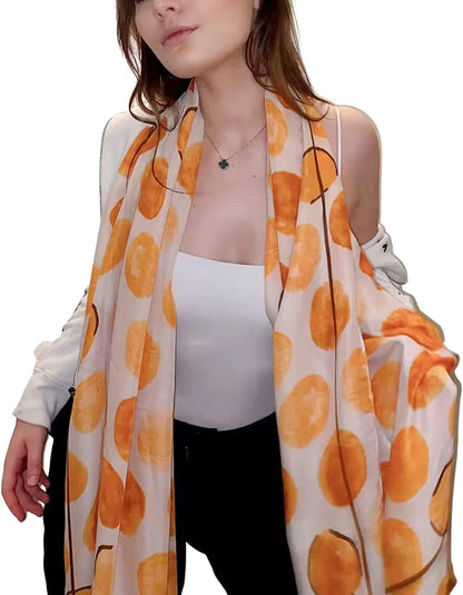 FRAIFICE Lightweight Scarf for Women for Spring Summer Fall Geometric Scarves Shawl Wrap Pashimina with Tassels Apparel & Accessories > Clothing Accessories > Scarves & Shawls FRAIFICE   