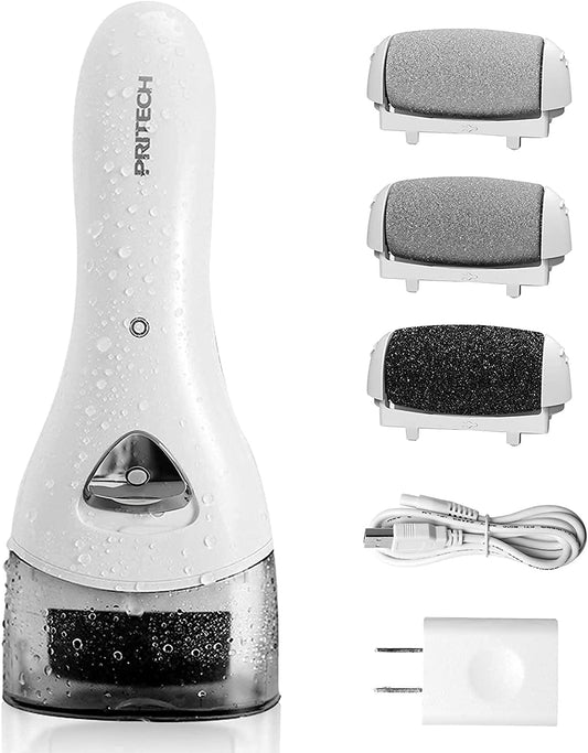 Electric Feet Callus Removers Rechargeable, Portable Electronic Foot File Pedicure Tools, Electric Callus Remover Kit, Professional Pedi Feet Care for Dead, Hard Cracked Dry Skin Ideal Gift Health & Beauty > Personal Care > Foot Care PRITECH 001-white  