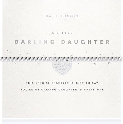 Katie Loxton a Little Family Womens Stretch Adjustable Band Fashion Faceted Charm Bracelet Apparel & Accessories > Jewelry > Bracelets Katie Loxton DARLING DAUGHTER  