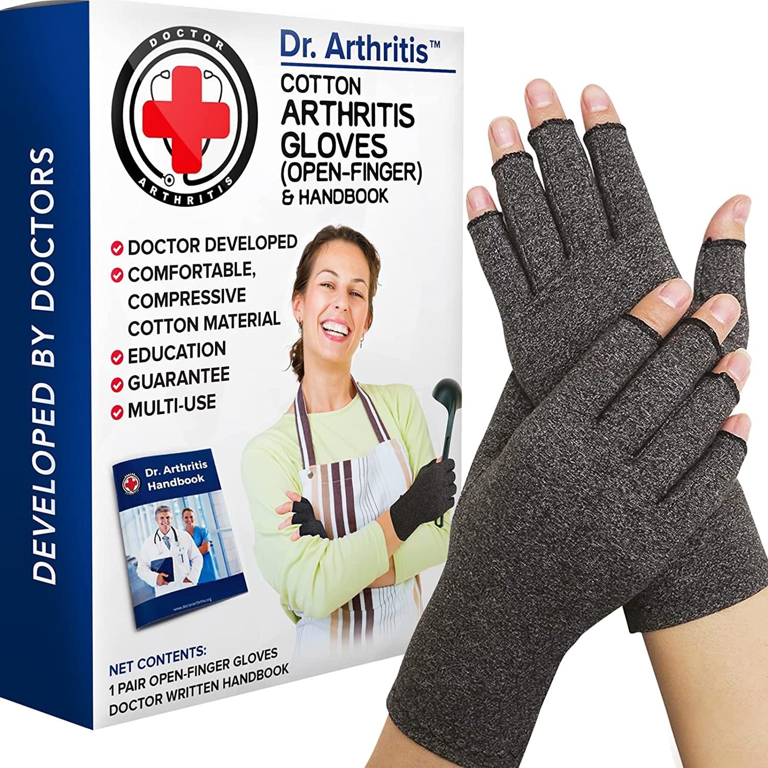 Doctor Developed Heat Therapy Arthritis Gloves / Heated Arthritis Mittens / Hand Warmers, Microwavable & Doctor Written Handbook (Lavender Scented & Universally Sized. 1 Pair) (Pink) Apparel & Accessories > Clothing Accessories > Gloves & Mittens Dr. Arthritis 1 Pair Small 