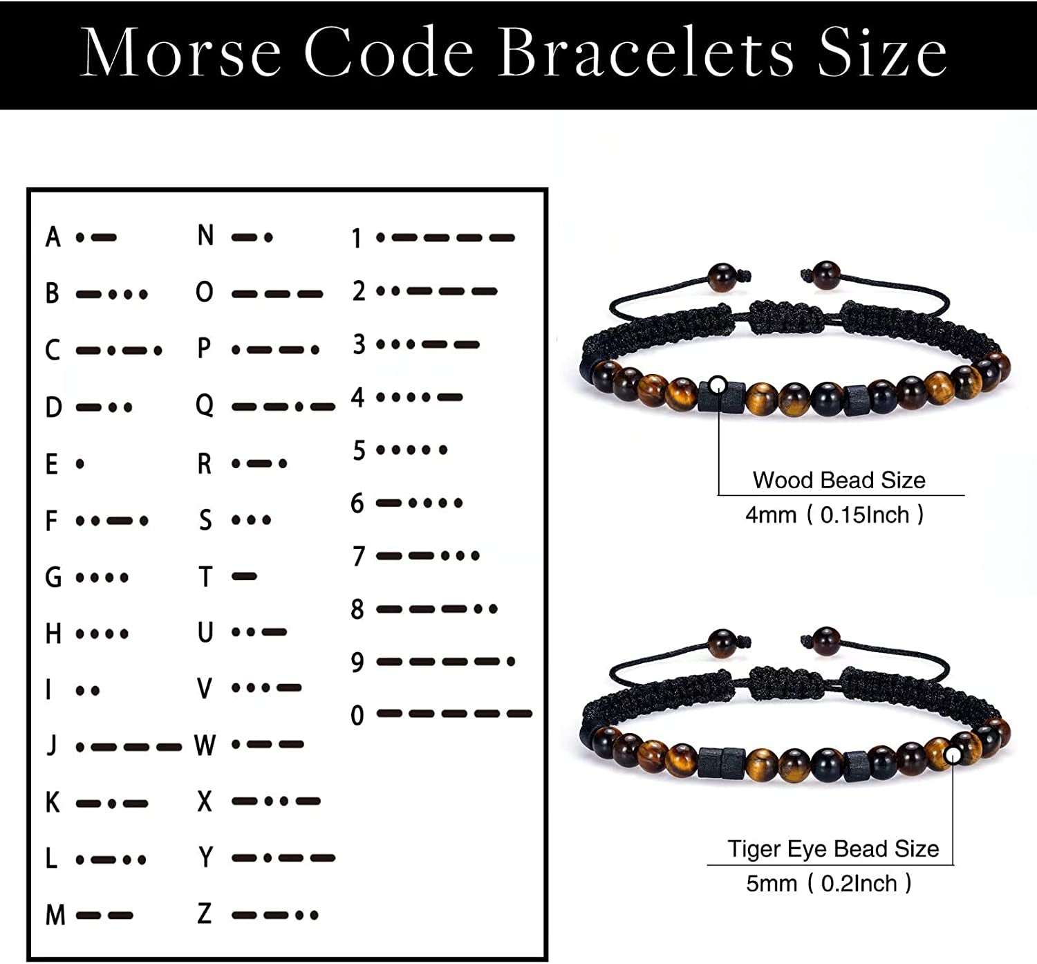 Morse Code Bracelets for Women Gifts, Adjustable 2Pcs Tiger Eye Beads Friendship Bracelets Gifts for Best Friend Women Girls Sister Funny Inspirational Birthday Friendship Gifts for Women Jewelry Apparel & Accessories > Jewelry > Bracelets MONOZO   