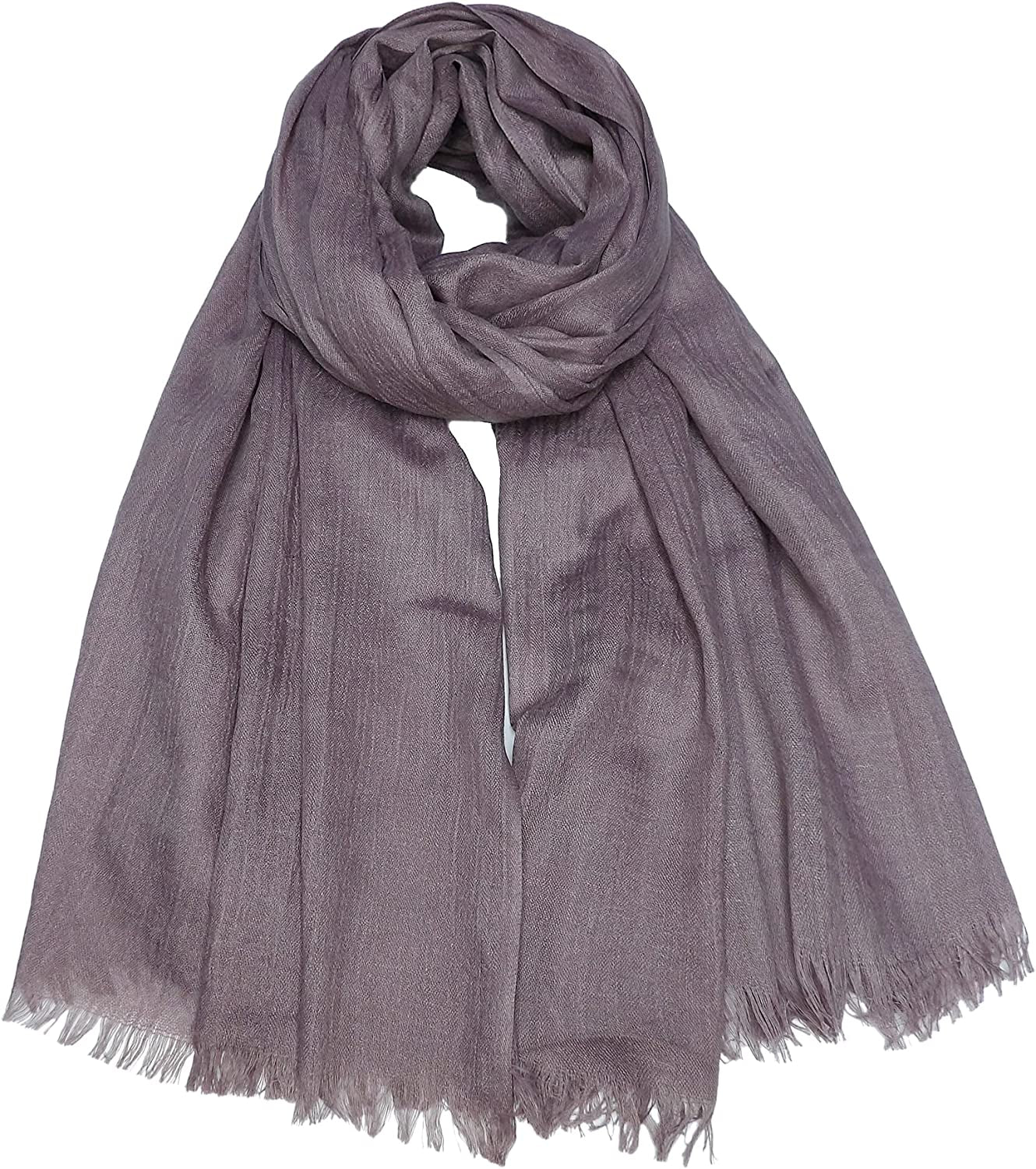 Women Summer Scarfs Lightweight Large Long Gauze Shawl Linen Beach Wrap Plain 75”×43” Apparel & Accessories > Clothing Accessories > Scarves & Shawls Gragengs Mauve  