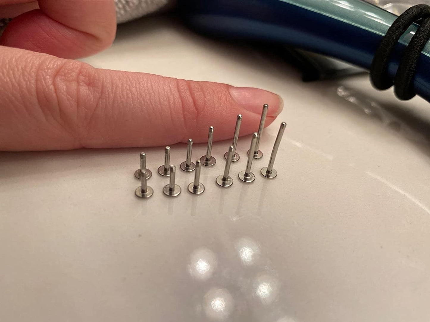 SEULEME 18G Surgical Steel Tragus Cartilage Helix Earrings Studs Replacement Balls Short Lip Rings 4-12Mm Conch Piercing Jewelry Apparel & Accessories > Jewelry > Body Jewelry Briana Williams   