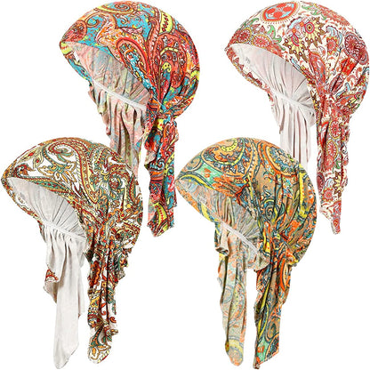 Summer Chemo Scarf Lightweight Silky Beanie Ruffle Cap Cancer Headwear for Womens Apparel & Accessories > Clothing Accessories > Headwear DancMolly Style H  