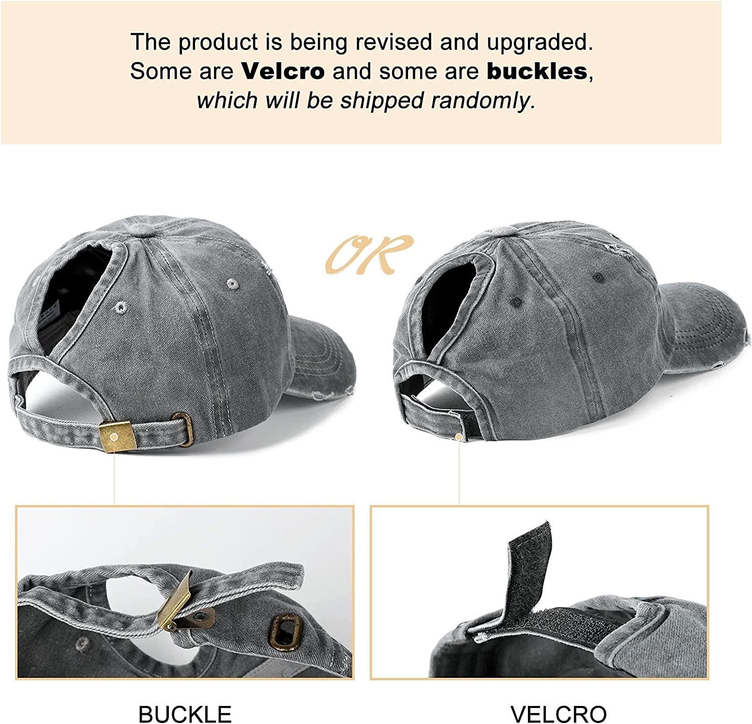 Lvaiz Womens Distressed Baseball Cap Mens Mesh Back Sport Hat Versatile Washed Dad Hat with Ponytail Hole Apparel & Accessories > Clothing Accessories > Hats Lvaiz   
