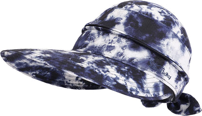 Simplicity Hats for Women UPF 50+ UV Sun Protective Convertible Beach Visor Hat Apparel & Accessories > Clothing Accessories > Hats Simplicity White Black Dark Blue One Size 