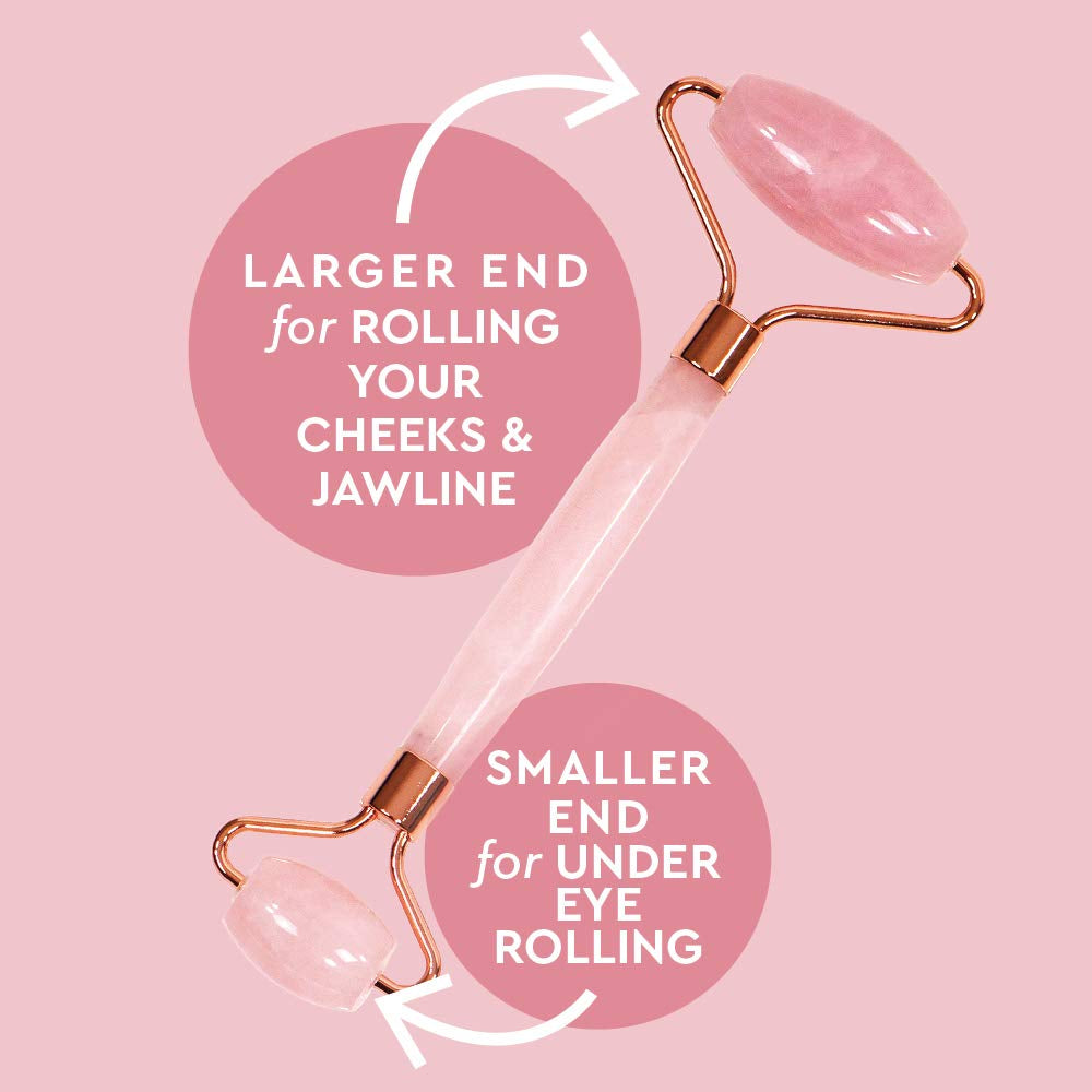 Jade Face Roller - Jade Roller for Face & Gua Sha Face Massager, 100% Natural Rose Quartz Roller – Face, Eye & Neck Rejuvenation Beauty Tools; Hand-Crafted with Squeak-Free Padding Health & Beauty > Personal Care > Cosmetics > Cosmetic Tools > Skin Care Tools Emerald Cove Beauty   