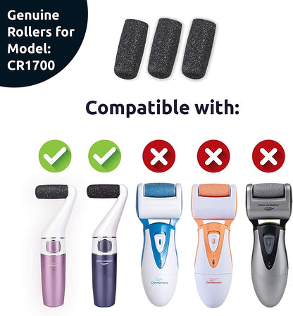 Extra Coarse Refill Rollers by Own Harmony - Best Fit for Electric Callus Remover CR1700: Professional Foot Care for Healthy Feet, Pedicure File Tools - Refills 3 Pack Replacement Roller Heads Health & Beauty > Personal Care > Foot Care Own Harmony   