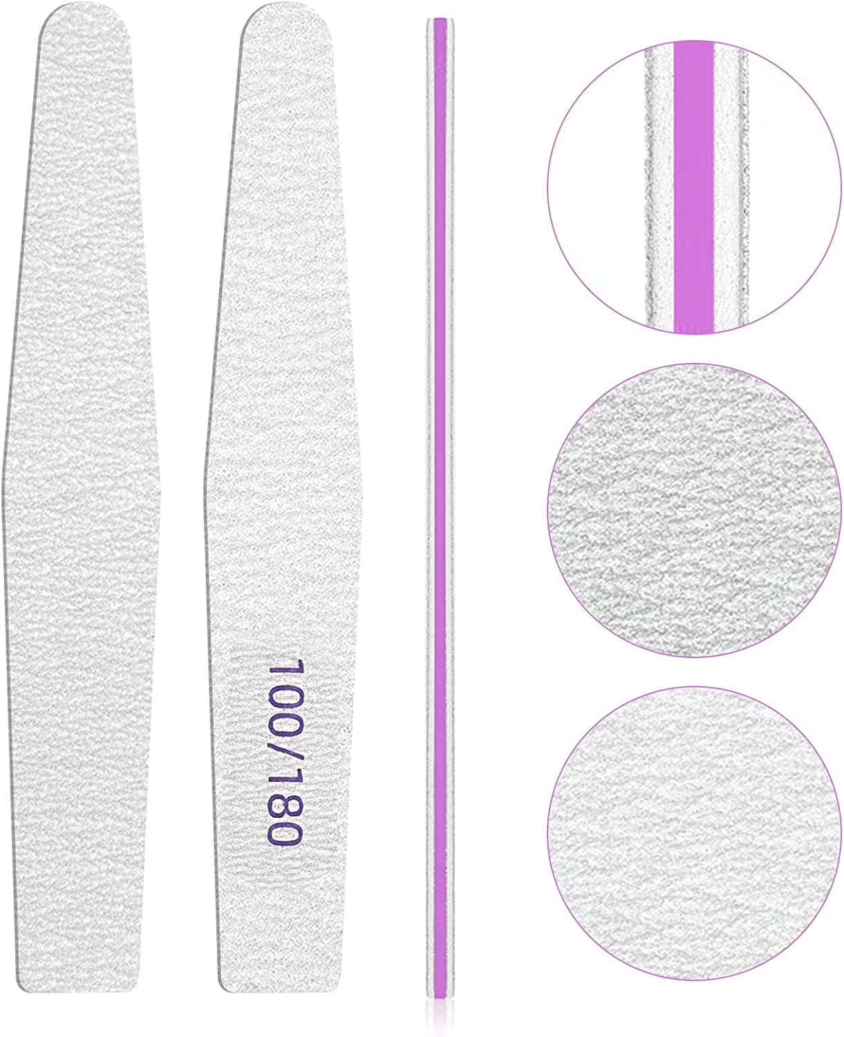 Lofuanna Nail File 15 PCS Professional Double Sided Acrylic Nail File,Washable Nail File Manicure Tools for Poly Nail Extension Gel and Acrylic Nails Tools Suit for Home Salon (100/180 Grit) Health & Beauty > Personal Care > Cosmetics > Cosmetic Tools > Nail Tools lofuanna   