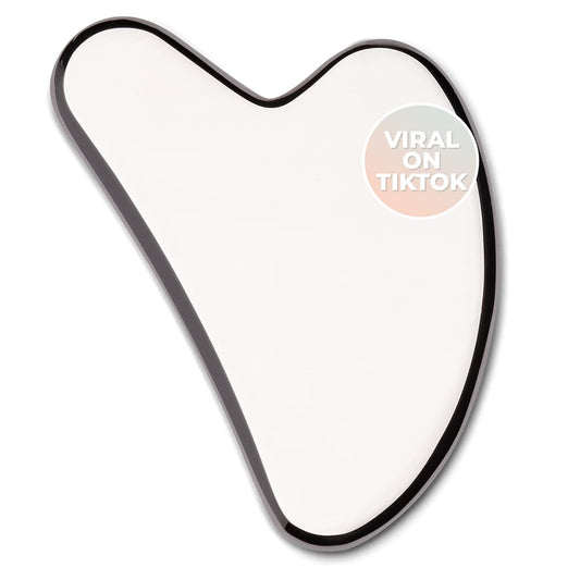 SACHEU Stainless Steel Gua Sha Facial Massage Tool to Reduce Puffiness, Lymphatic Drainage, Facial Tension, Helps Tighten, Firm and Lift Skin, Cooling Durable Skin Care Face Massager with Travel Pouch Health & Beauty > Personal Care > Cosmetics > Cosmetic Tools > Skin Care Tools Sacheu Gua Sha  
